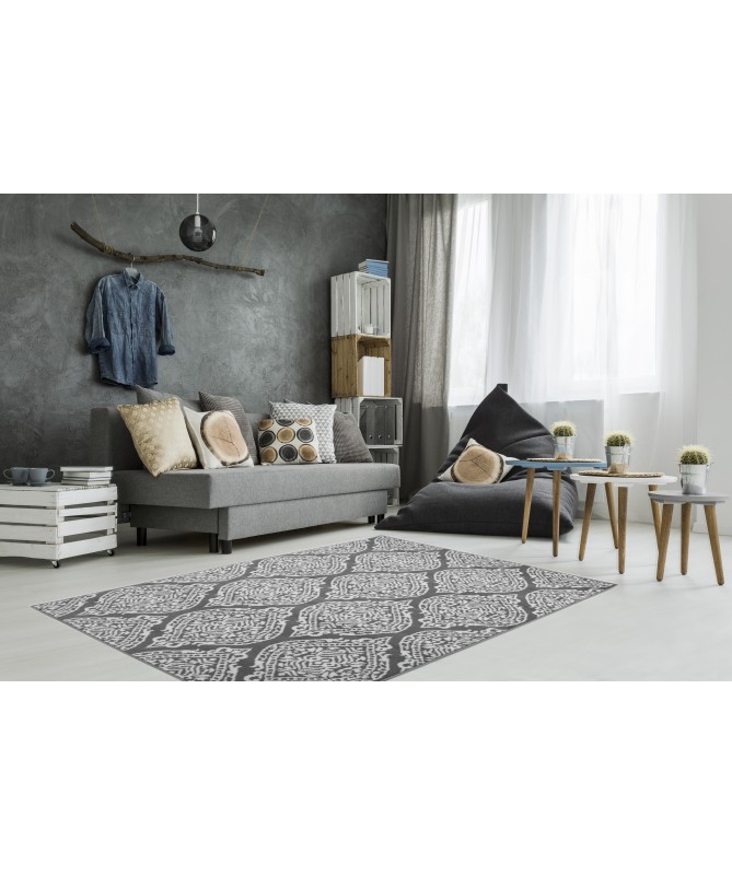 Dywan Smart BCF Mozaika Ciemny Szary