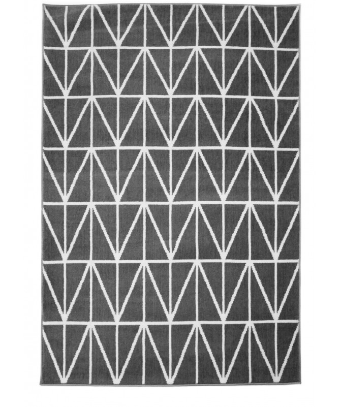 Dywan Smart BCF Trójkąty Ciemny Szary