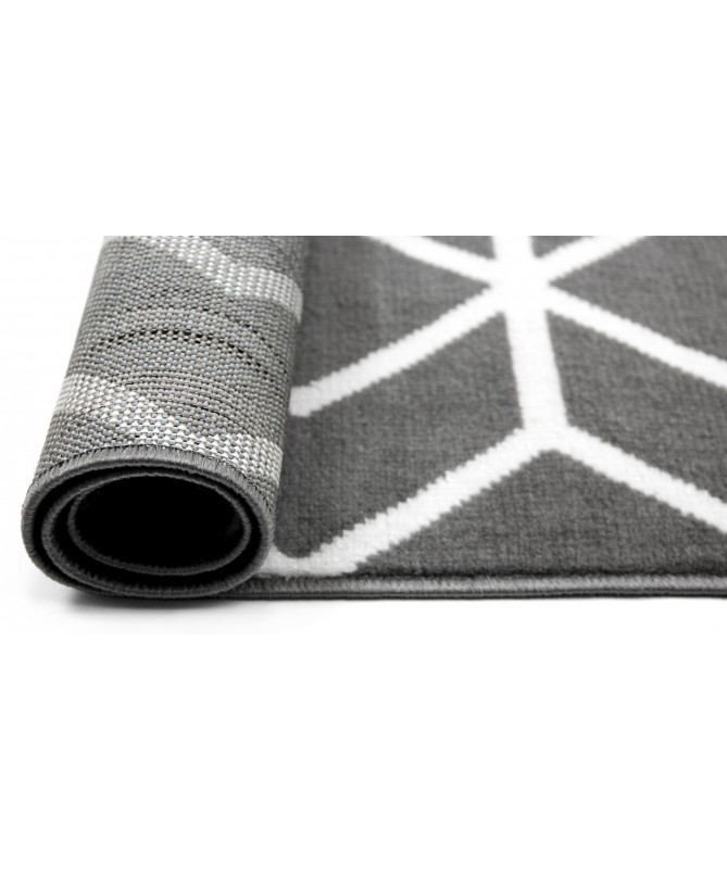 Dywan Smart BCF Trójkąty Ciemny Szary