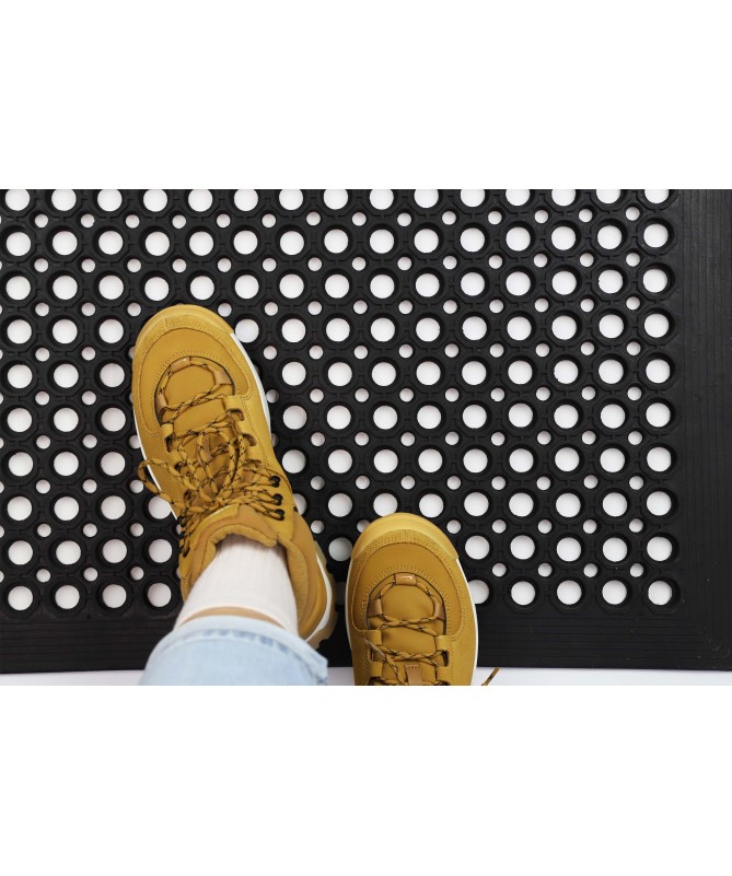 Gruba wycieraczka pod drzwi gumowa ażurowa z rantem 80x120 cm - dywaneo.pl