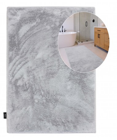 Dywanik Łazienkowy Rabbit Antypoślizgowy Srebrny