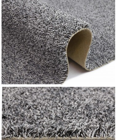 4m Wykładzina Dywanowa Shaggy Tampa Czarna Szara