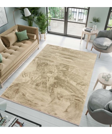 Dywan Bella New Rabbit Królicze Futerko Beżowy