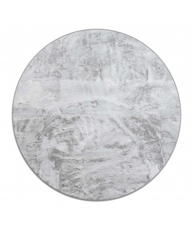 Dywan Okrągły Bella New Rabbit Królicze Futerko Srebrny