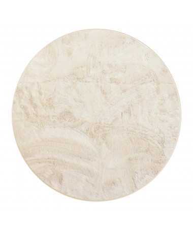 Dywan Okrągły Bella New Rabbit Królicze Futerko Kremowy