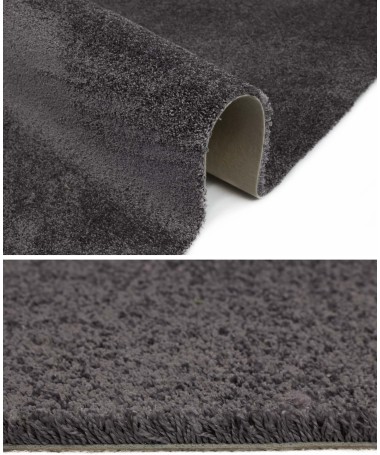 4m Wykładzina Dywanowa Gruba Gęsta Grafitowa Residence