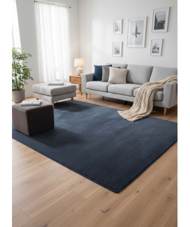 Dywan Poliestrowy Miękki Gęsty Do Sypialni Navy Eternity
