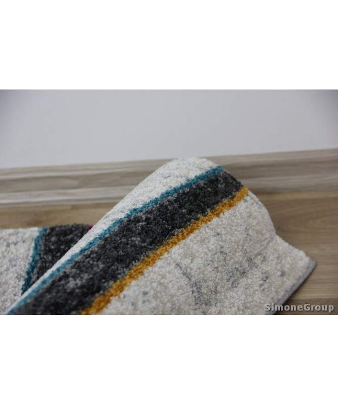 Nowoczesny dywan szary New Look 25201059 - geometryczny wzór - dywaneo.pl