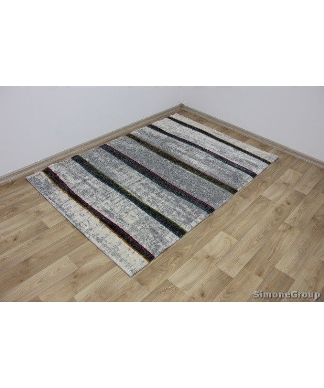 Nowoczesny dywan szary New Look 25201059 - geometryczny wzór - dywaneo.pl