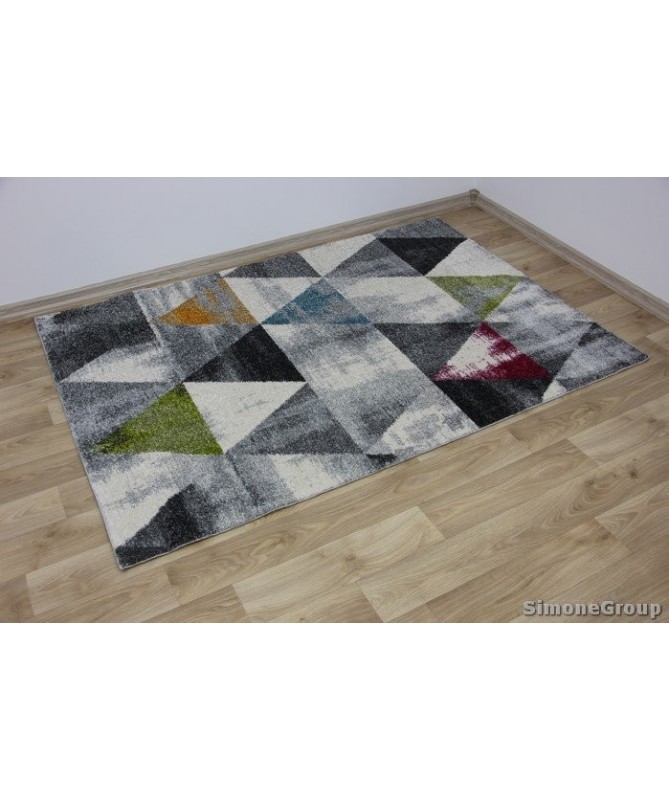 Nowoczesny dywan szary New Look 25215059 - geometryczny wzór - dywaneo.pl