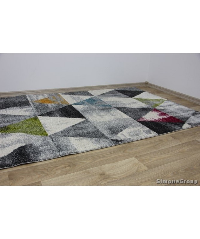 Nowoczesny dywan szary New Look 25215059 - geometryczny wzór - dywaneo.pl