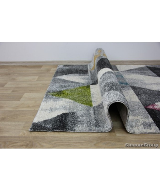 Nowoczesny dywan szary New Look 25215059 - geometryczny wzór - dywaneo.pl