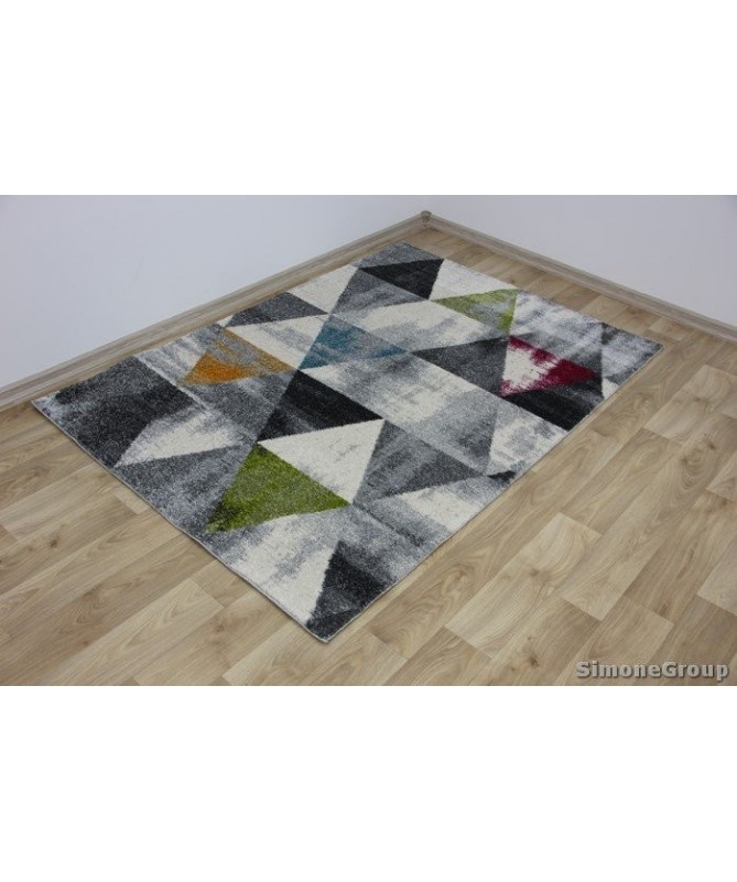 Nowoczesny dywan szary New Look 25215059 - geometryczny wzór - dywaneo.pl