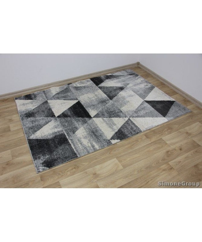 Nowoczesny dywan szary New Look 25215659 - geometryczny wzór - dywaneo.pl