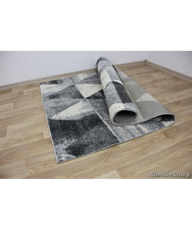 Nowoczesny dywan szary New Look 25215659 - geometryczny wzór - dywaneo.pl