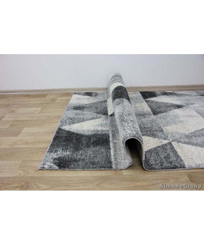 Nowoczesny dywan szary New Look 25215659 - geometryczny wzór - dywaneo.pl