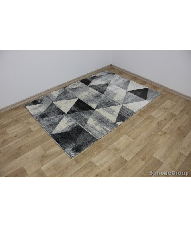 Nowoczesny dywan szary New Look 25215659 - geometryczny wzór - dywaneo.pl