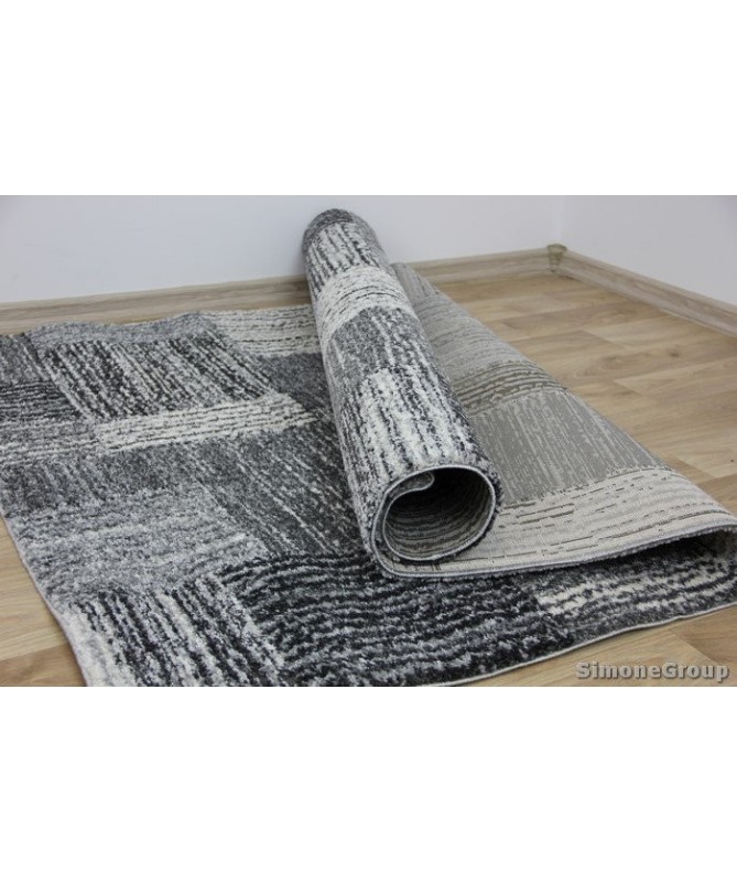 Nowoczesny dywan szary New Look 25218659 - geometryczny wzór - dywaneo.pl