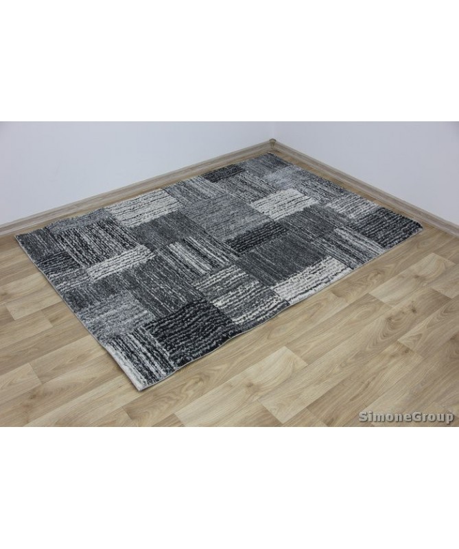 Nowoczesny dywan szary New Look 25218659 - geometryczny wzór - dywaneo.pl